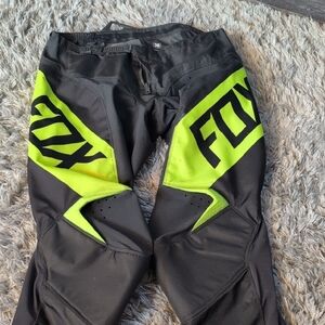 Fox Racing Black and Neon Yellow Pants